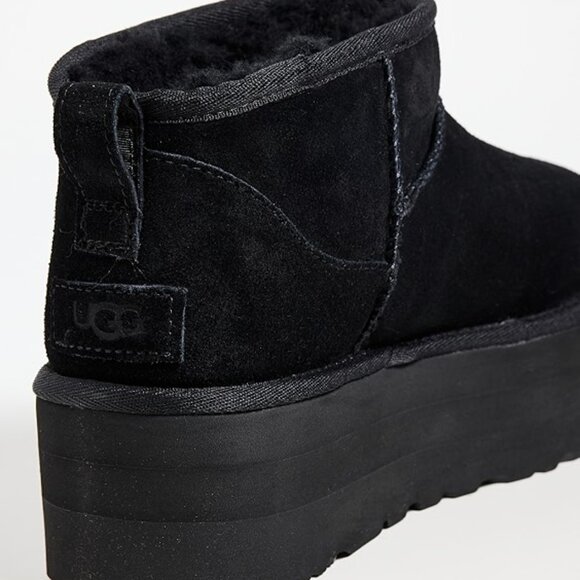 NEW UGG Classic Ultra Mini Black Platform Size 7 - Picture 11 of 13